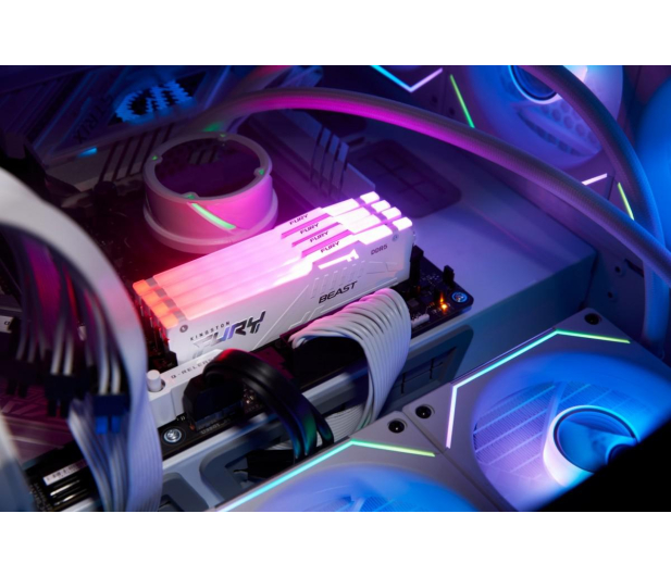 KINGSTON  DDR5 Fury Beast RGB 32GB(1*32GB)/6000 CL36 biała KF560C36BWEA-32 - 1139017 - zdjęcie 2